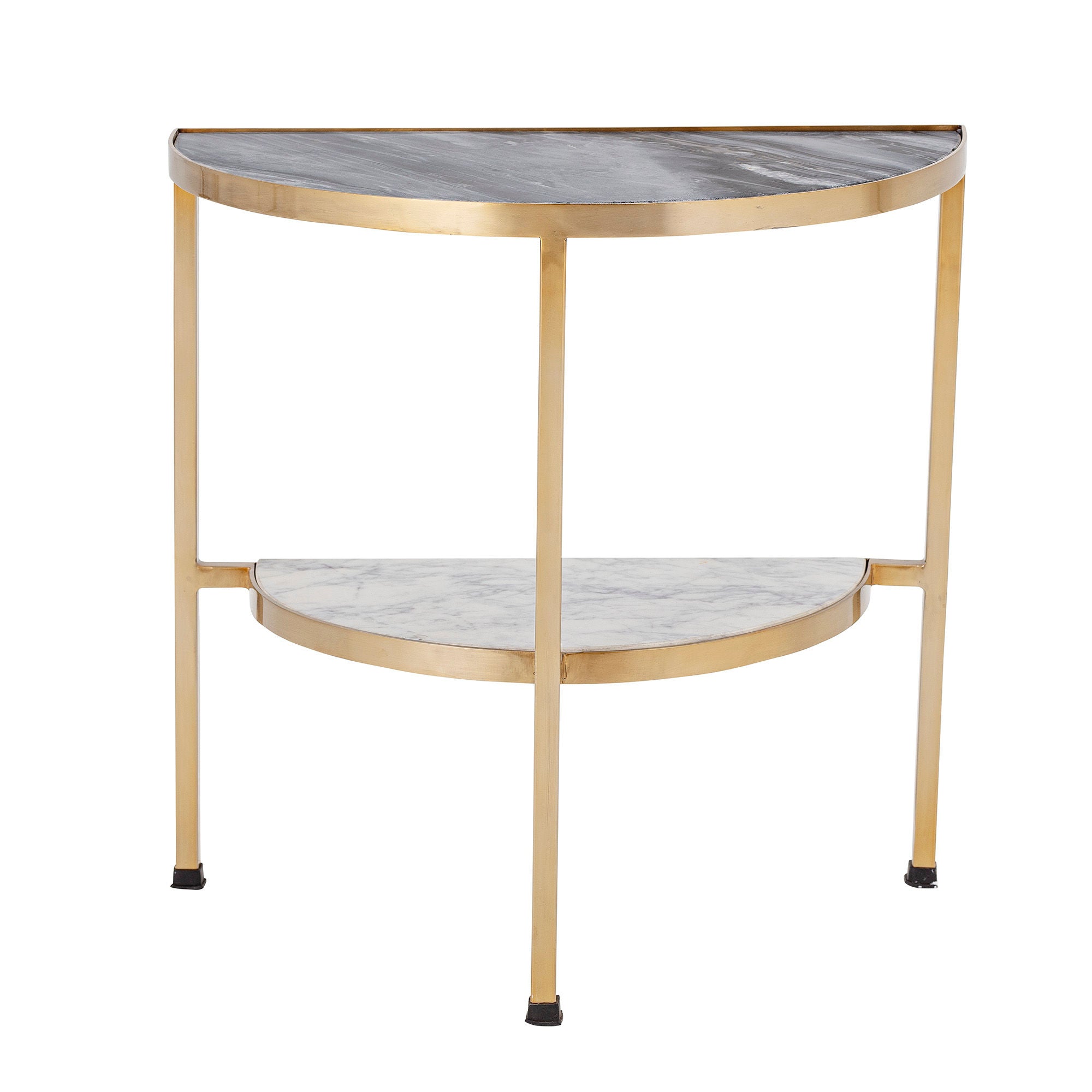 Bloomingville Table d'appoint Clint, Gris, Marbre