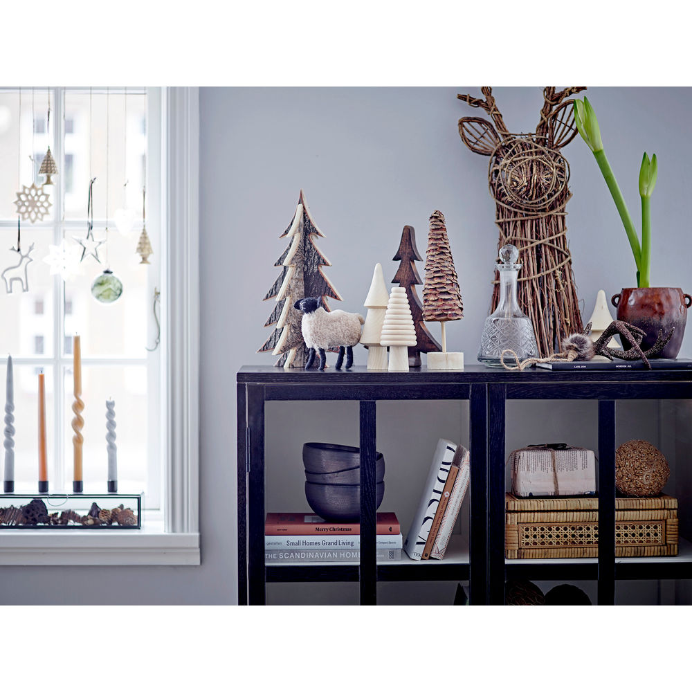 Bloomingville Pelo adventskaars houder, zwart, glas