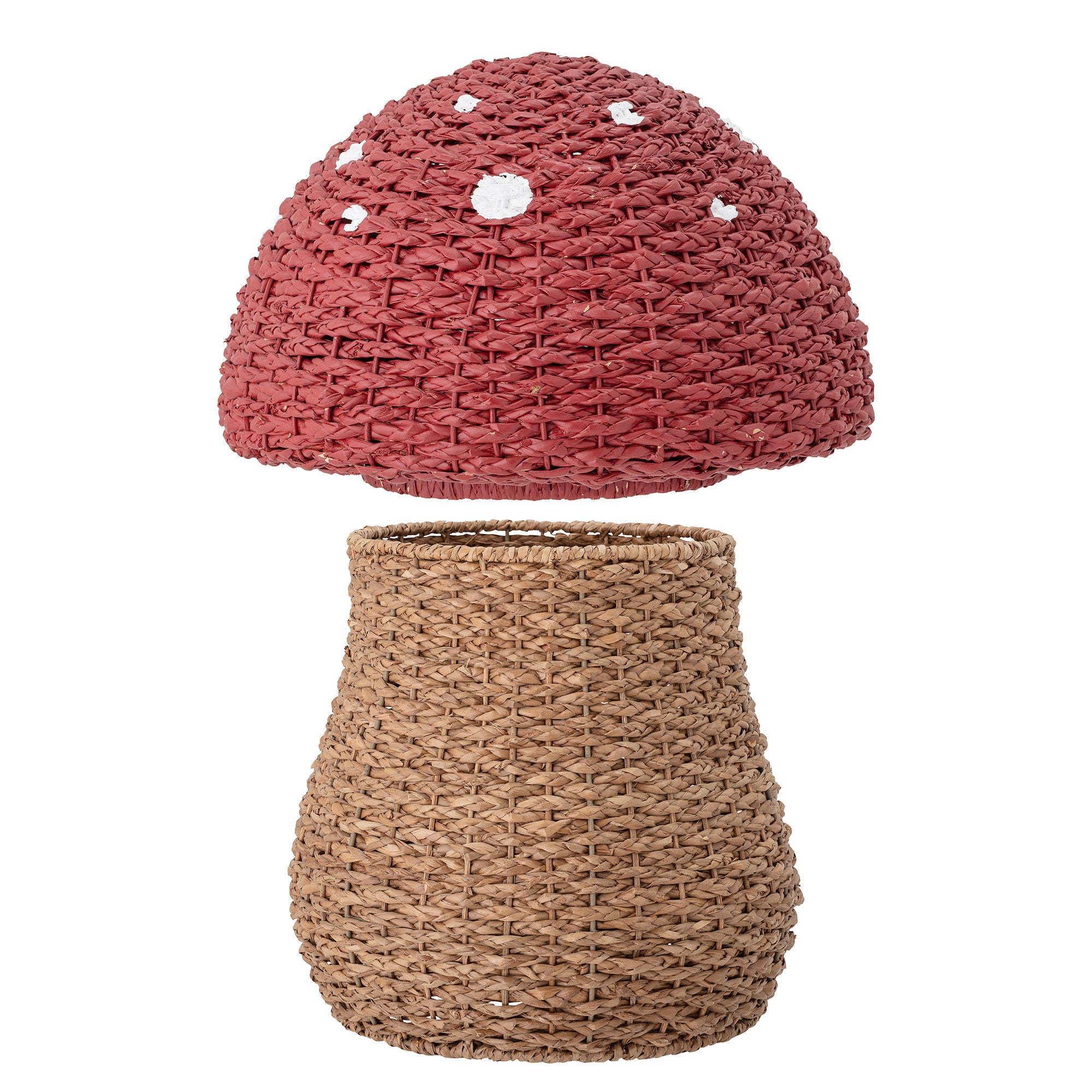 Bloomingville MINI Korintha Mand met Deksel, Rood, Zeegras