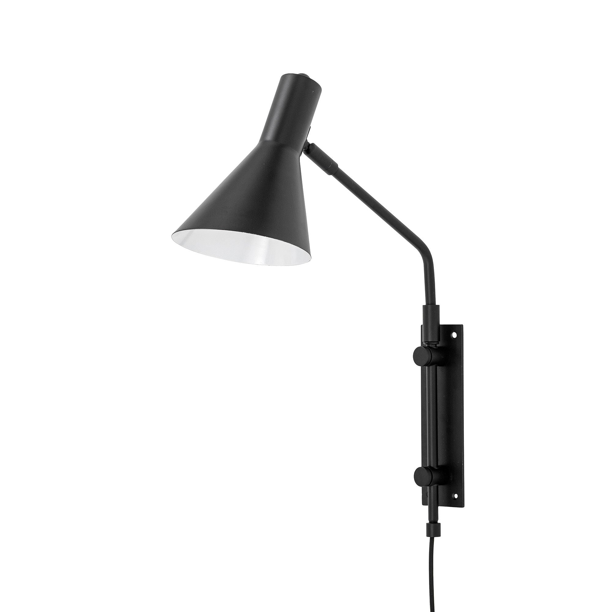 Bloomingville Edil Wandlamp, Zwart, Metaal