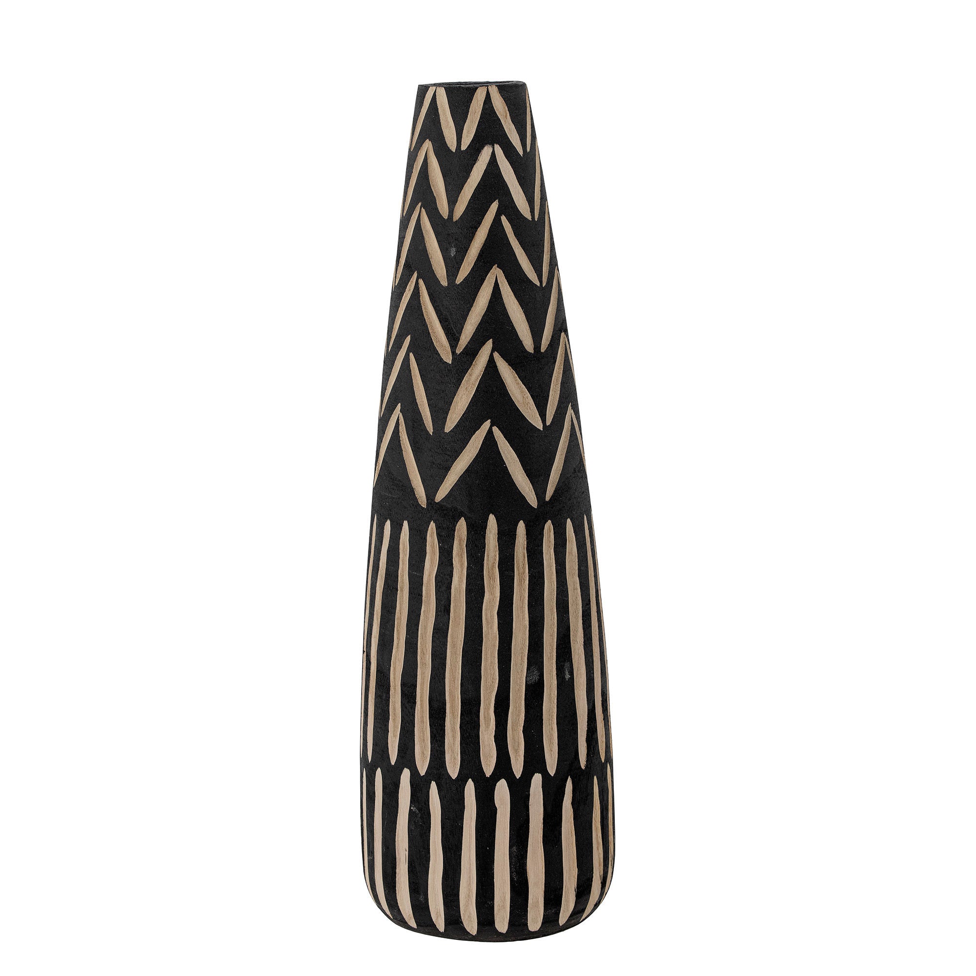 Creative Collection Noami Deco Vase, Noir, Paulownia