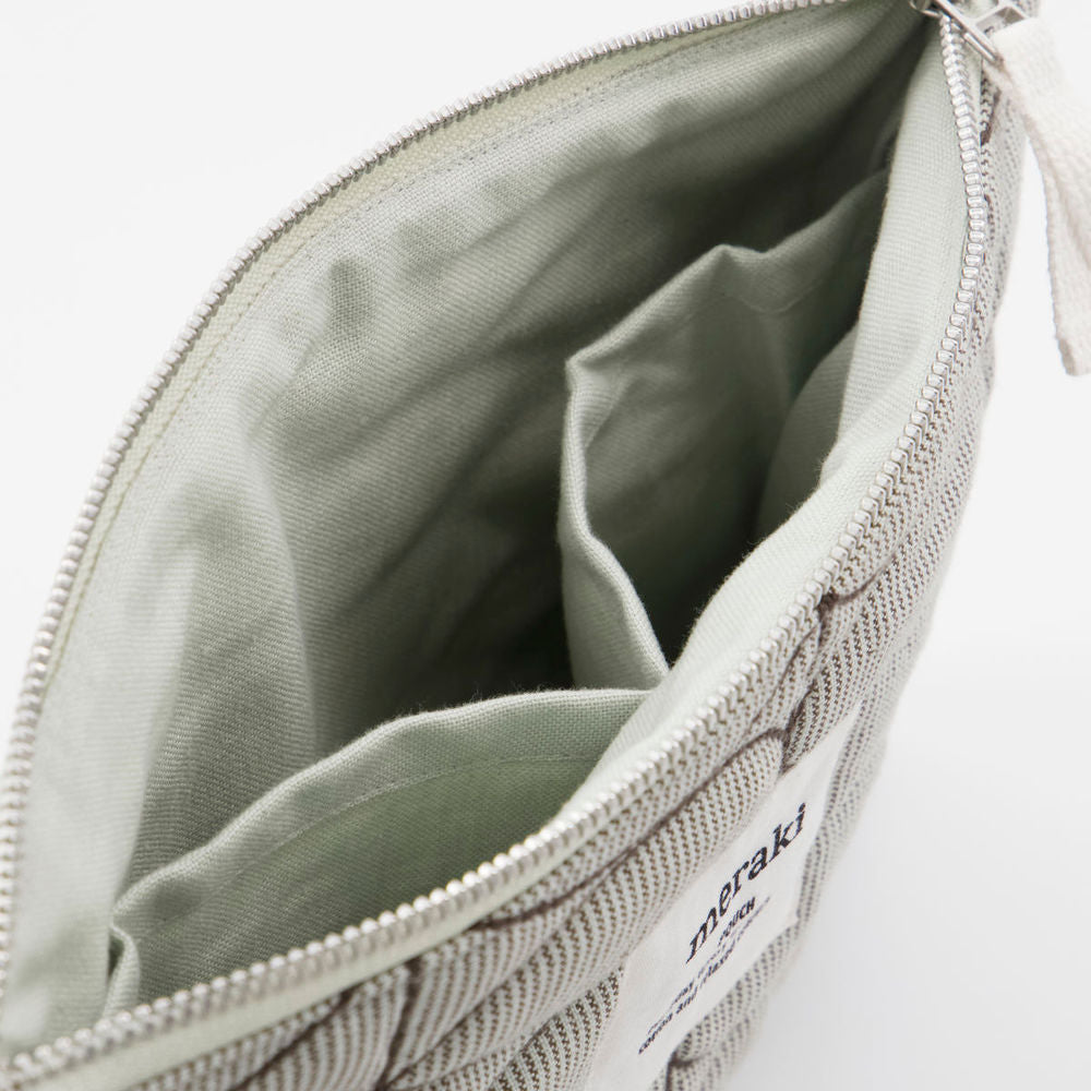 Meraki Pouch, Mentha, Gris claro/verde militar