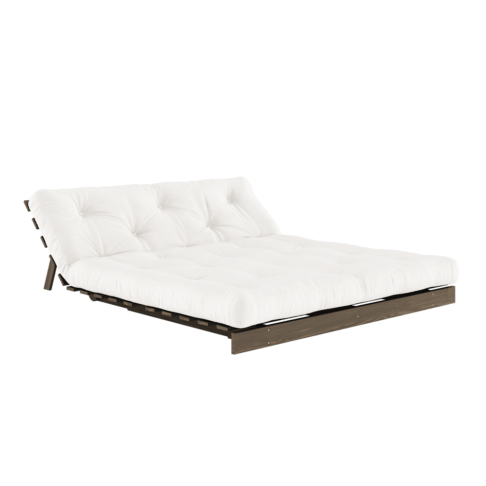 Design ROOTS CAROBE BRUN 160X200 W. ROOTS MATELAS NATUREL