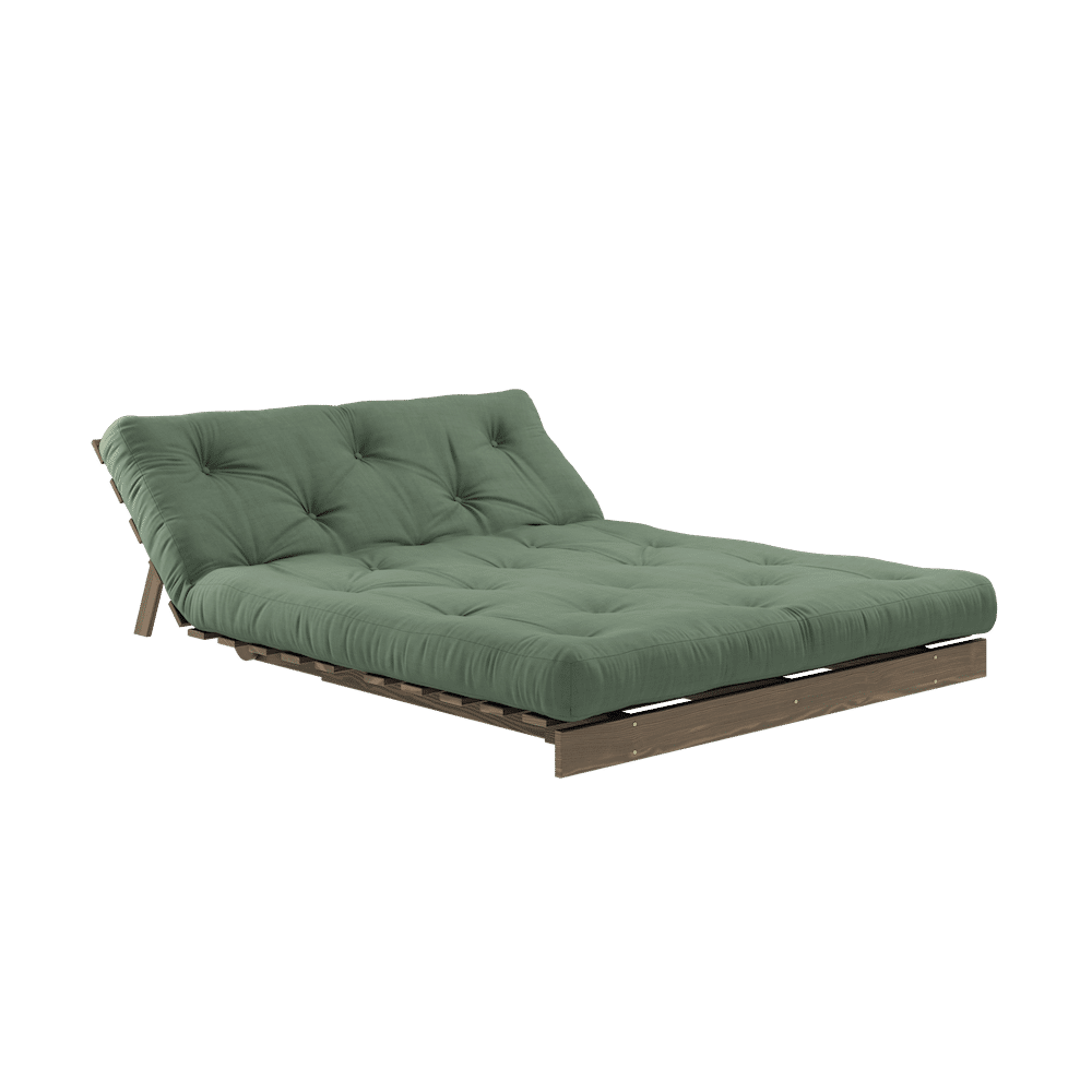 Karup Design ROOTS CAROUBE BRUN 140 X 200 W. MATELAS ROOTS VERT OLIVE