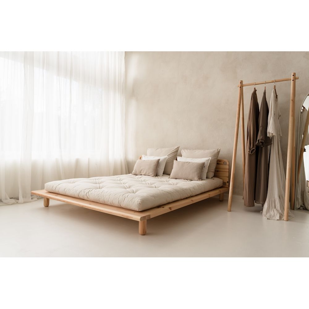 Karup Design PEEK BED CLEAR LACQUERED 140 X 200 W. 2 BED LAMPS