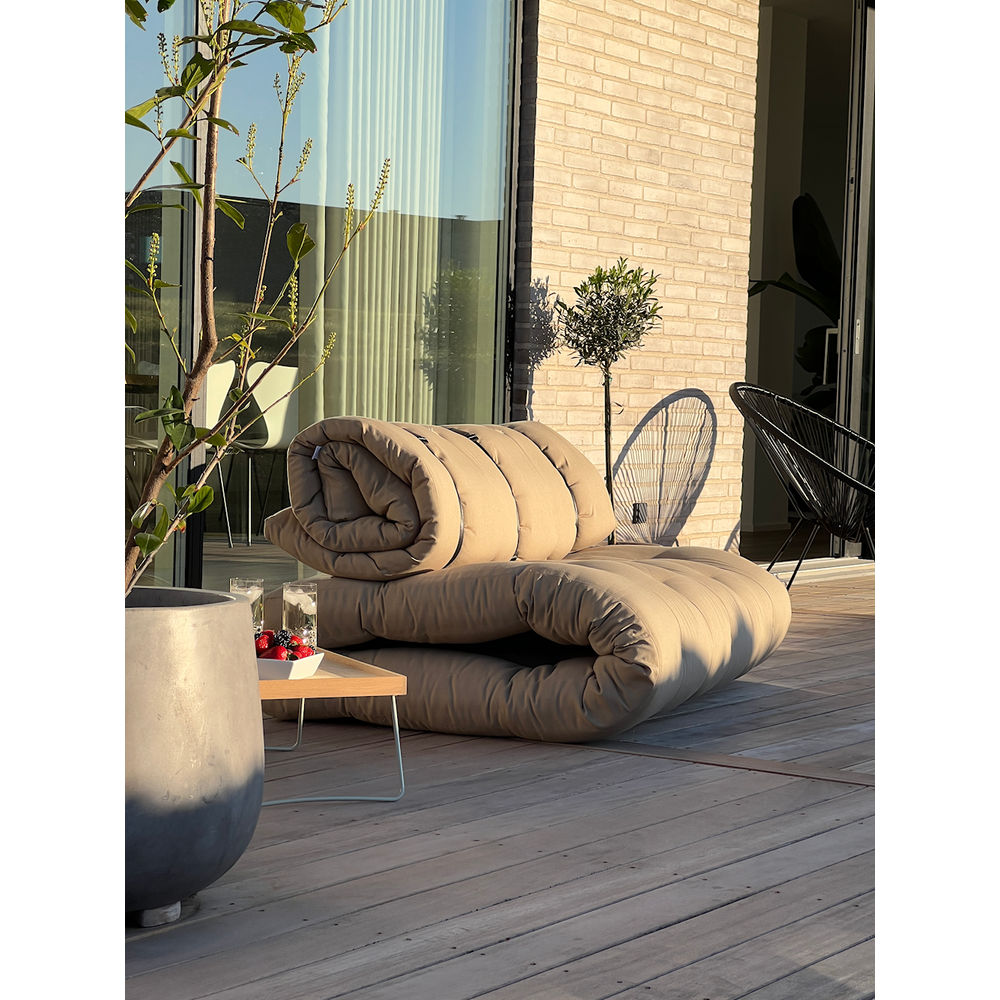 Karup Design SOFÁ OUTDOOR BEIGE W. 3 CINTURÓN DE NYLON NEGRO