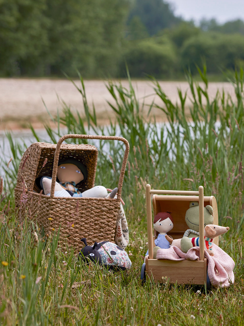 Bloomingville Poussette Mini Susan, Nature, Banyuan Gras