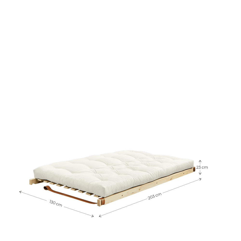 Karup Design JUMP CLEAR LACQUERED W. 5-LAYER MIXED MATTRESS BEIGE