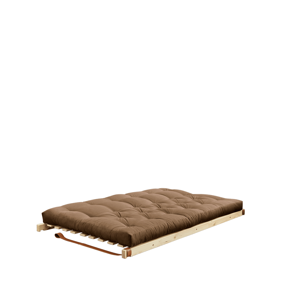 Karup Design JUMP CLEAR LACQUERED W. 5-LAYER MIXED MATTRESS MOCCA