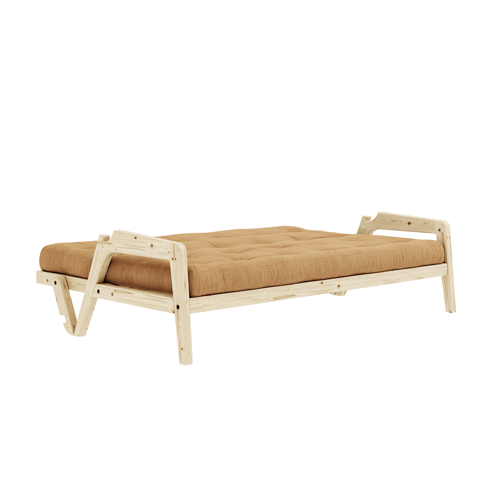 Conception GRAB CLAIR LAQUÉ W. MATELAS MIXTE 5 COUCHES FUDGE BRUN