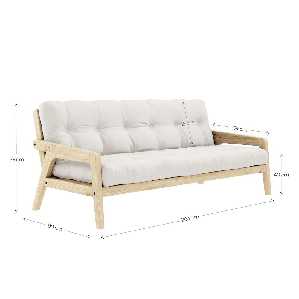 Conception GRAB CLAIR LAQUÉ W. MATELAS MIXTE 5 COUCHES FUDGE BRUN