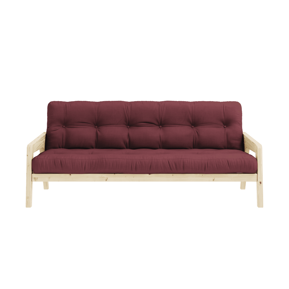 Karup Design GRAB CLEAR LACQUERED W. 5-LAYER MIXED MATTRESS BORDEAUX