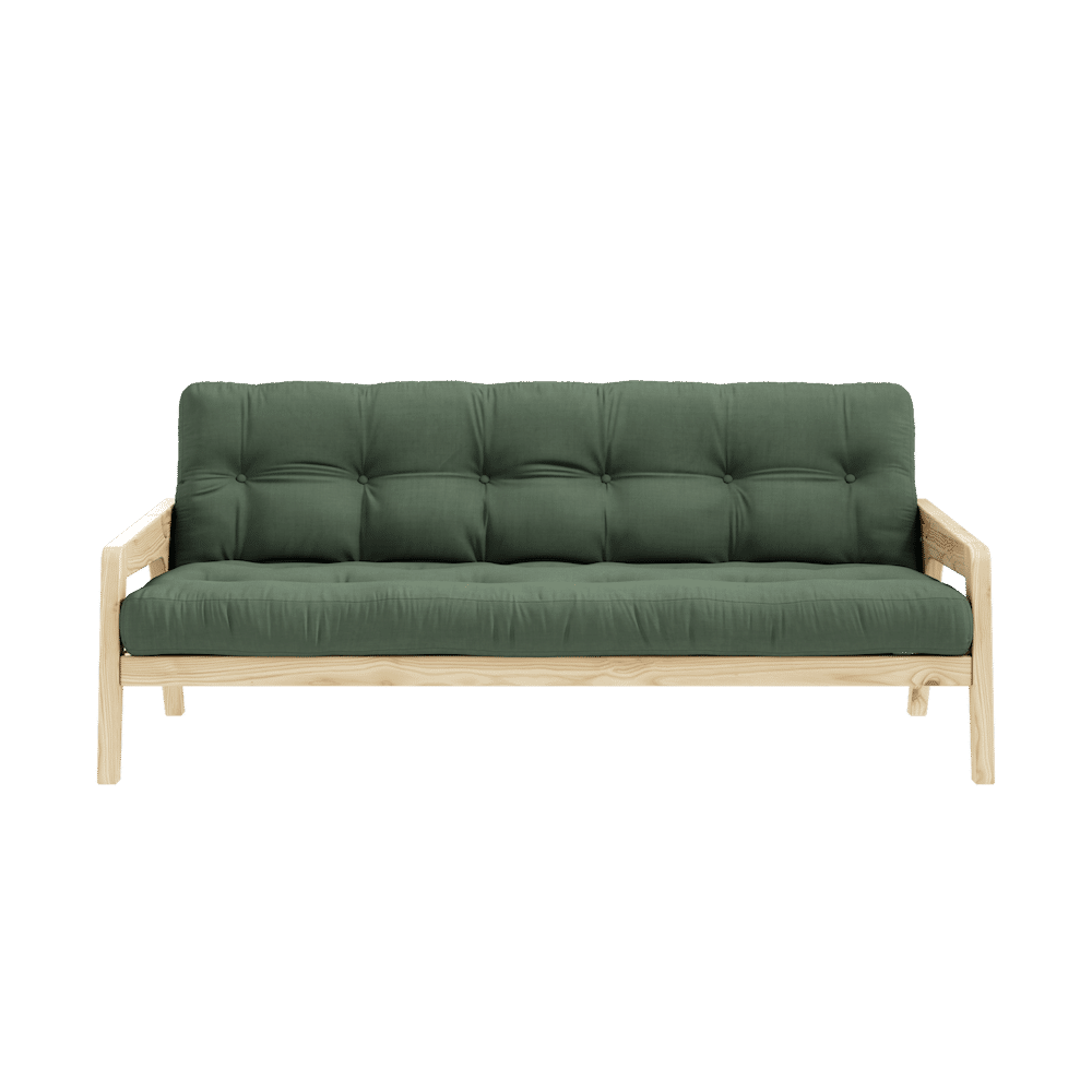 Karup Design SAISIR CLAIR LAQUE W. MATELAS MIXTE 5 COUCHES VERT OLIVE