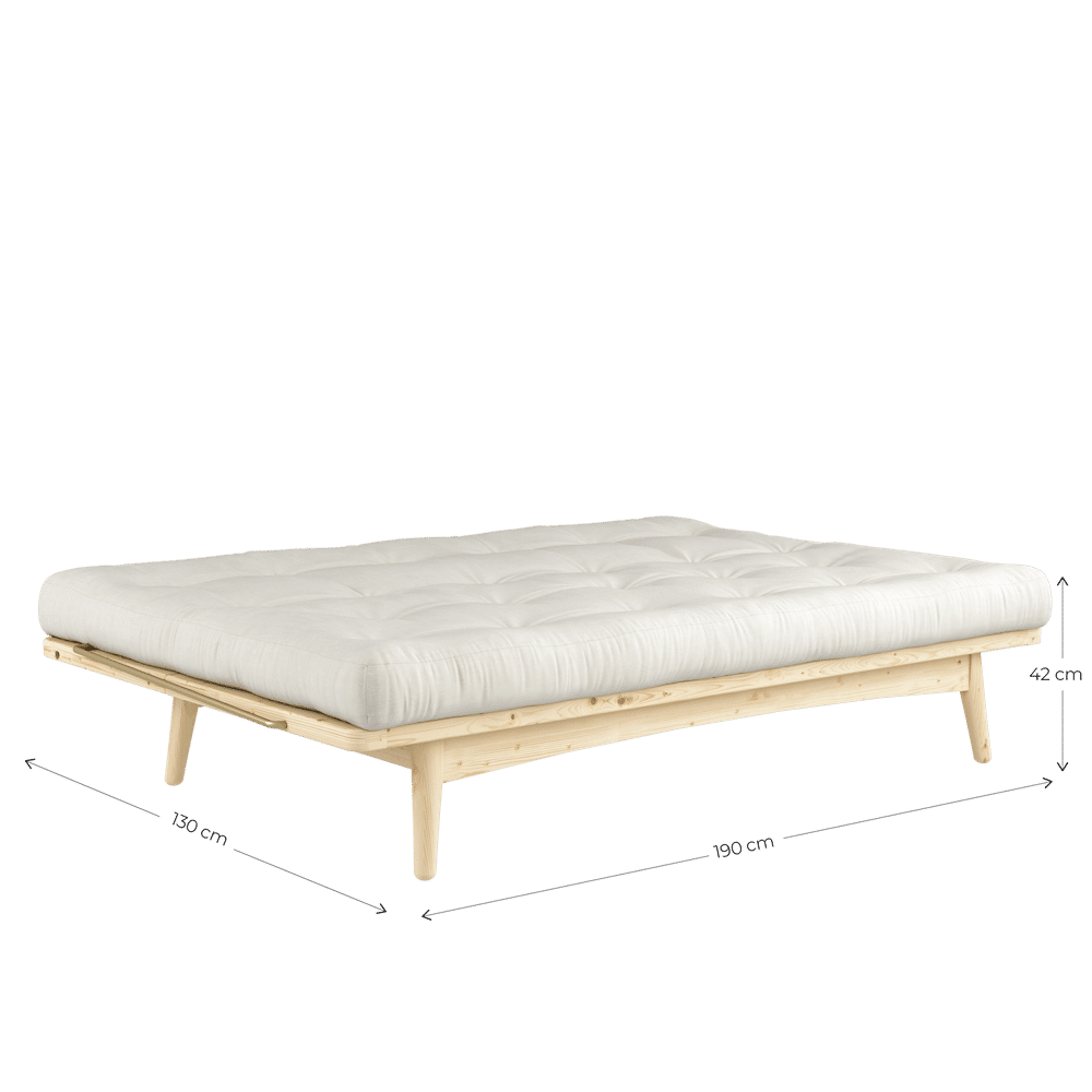 Karup Design FOLK CLEAR LACQUERED W. 5-LAYER MIXED MATTRESS CLAY BROWN