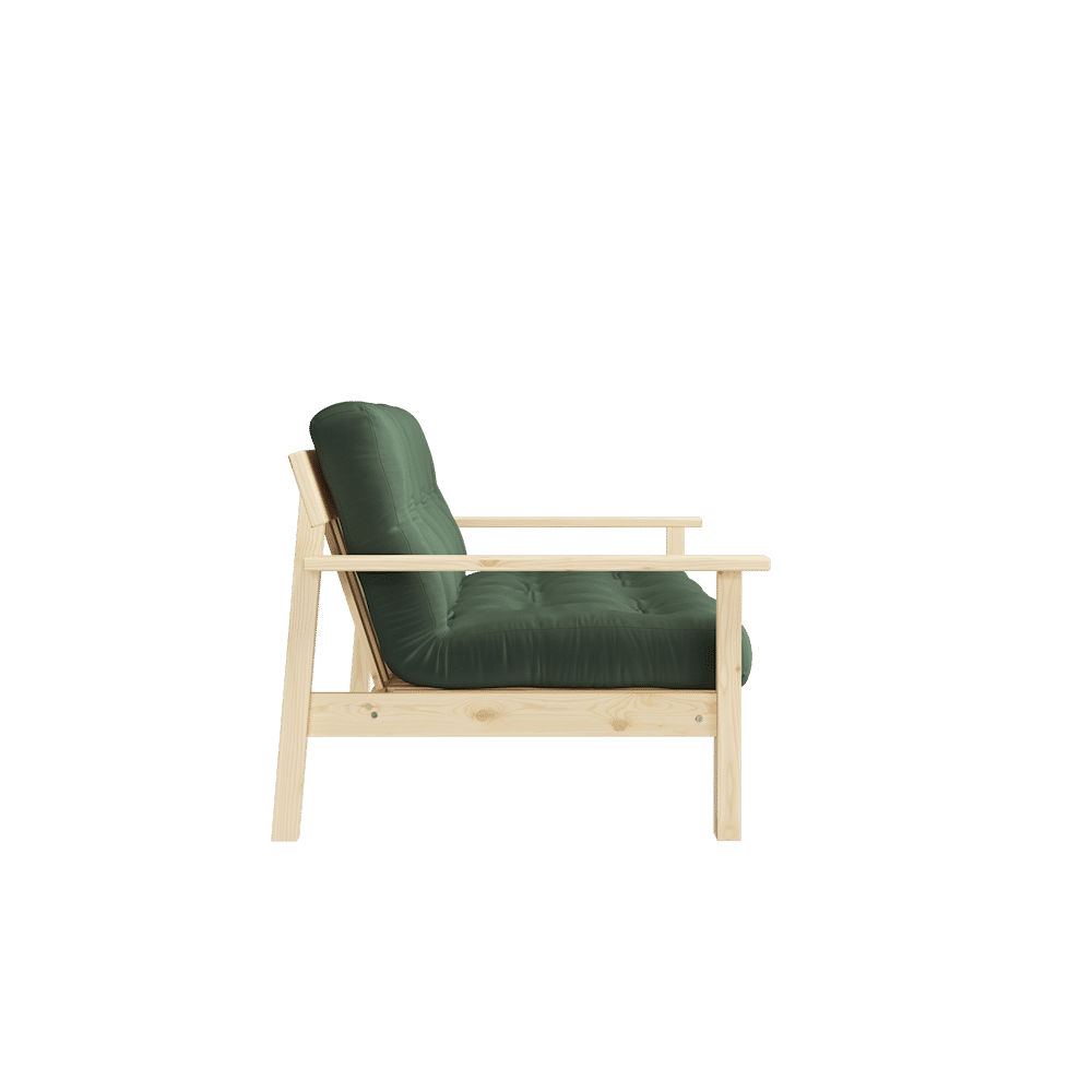 Le concepteur DÉBOUT CLAIR LAQUÉ W. MATELAS MIXTE 5 COUCHES VERT OLIVE