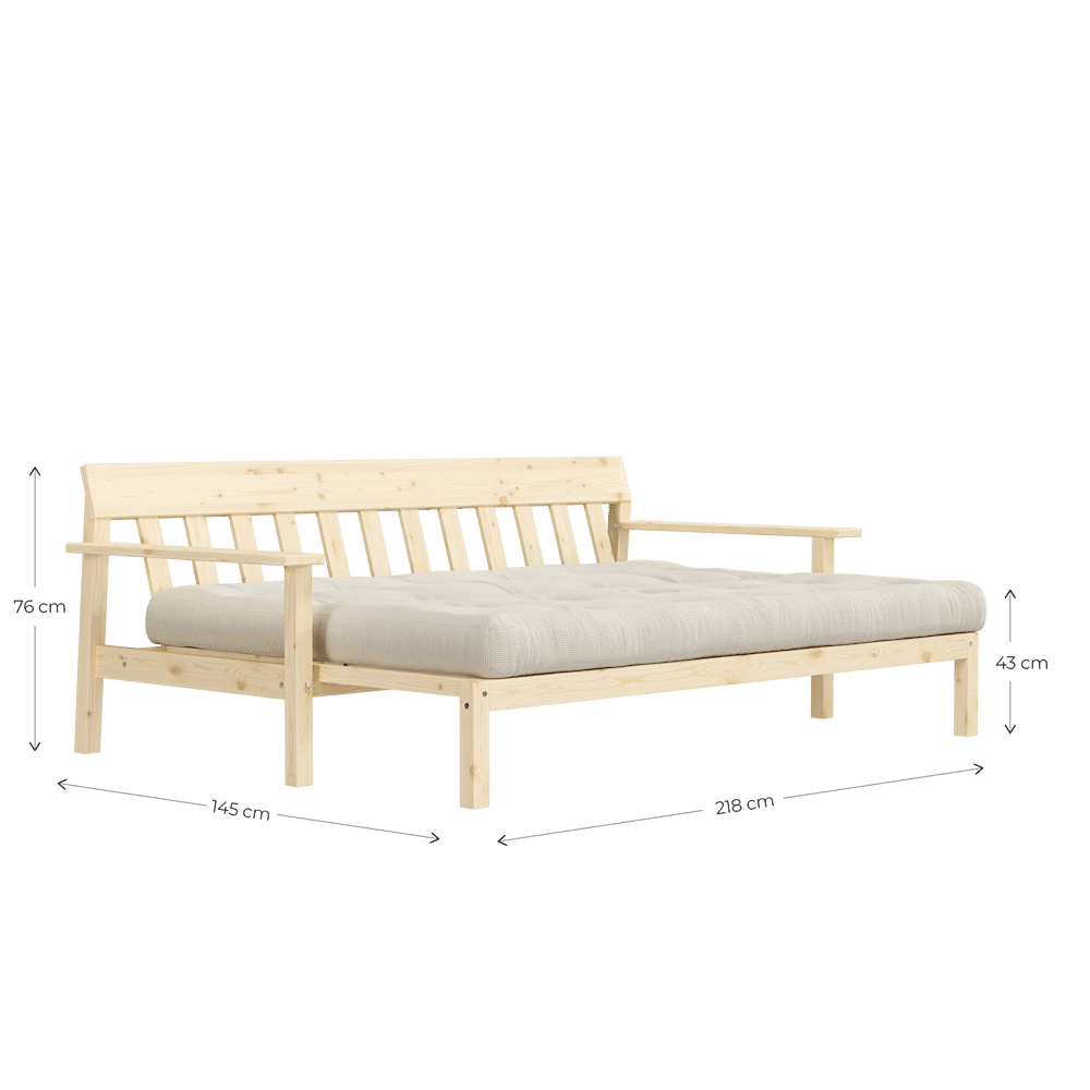 Le concepteur DÉBOUT CLAIR LAQUÉ W. MATELAS MIXTE 5 COUCHES VERT OLIVE