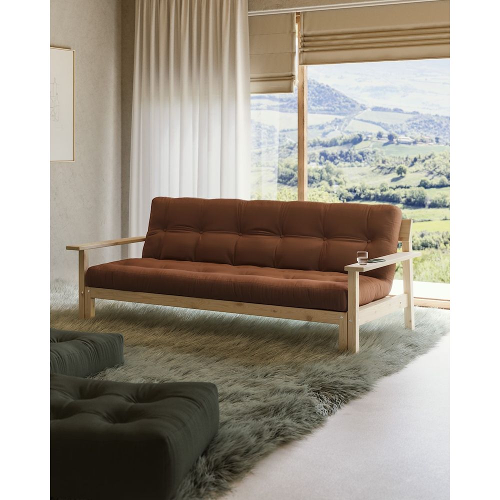 Le concepteur DÉBOUT CLAIR LAQUÉ W. MATELAS MIXTE 5 COUCHES VERT OLIVE