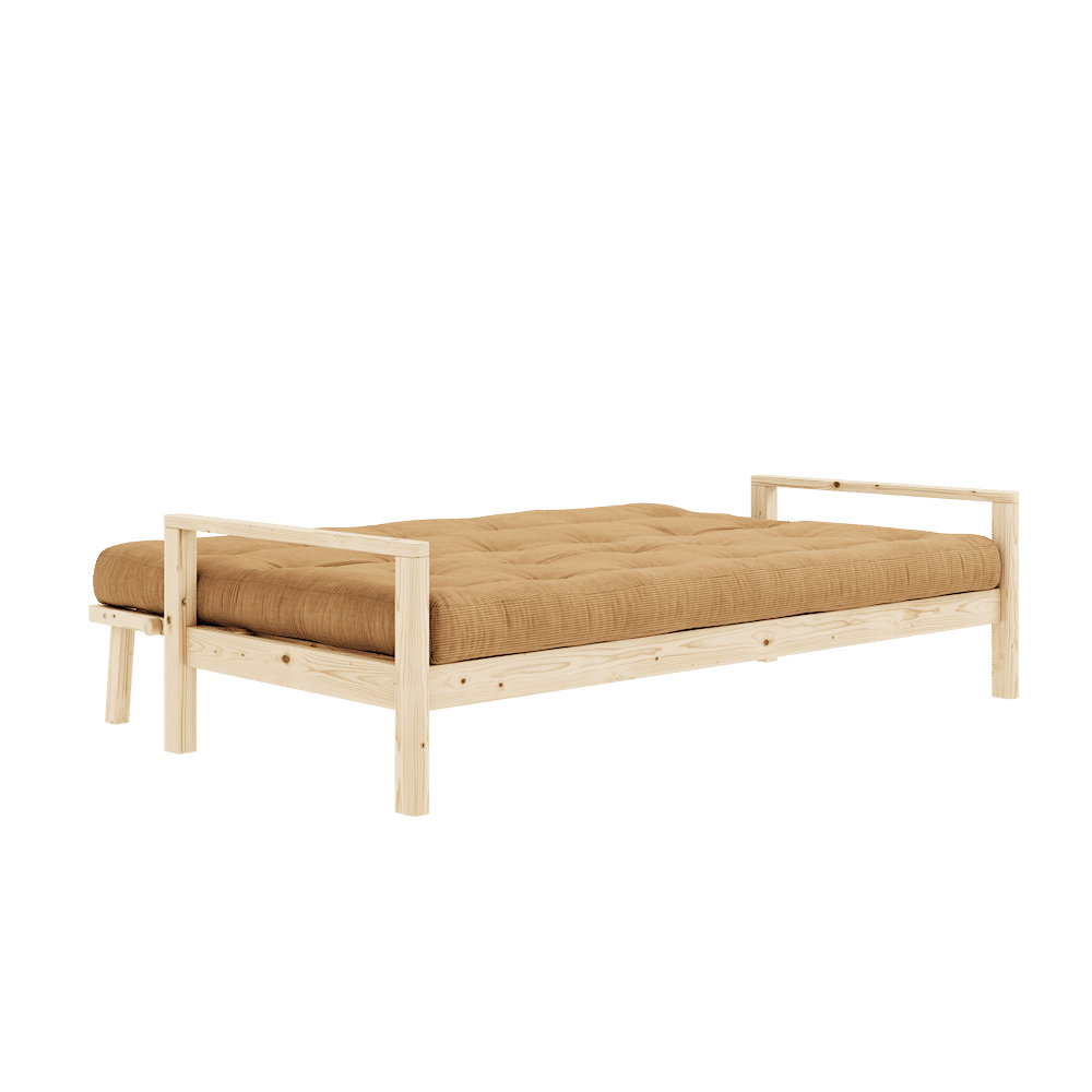 Designer BOUTON CLAIR LAQUÉ W. MATELAS MIXTE 5 COUCHES FUDGE BRUN