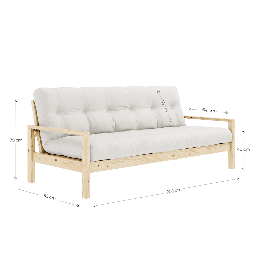 Designer BOUTON CLAIR LAQUÉ W. MATELAS MIXTE 5 COUCHES FUDGE BRUN