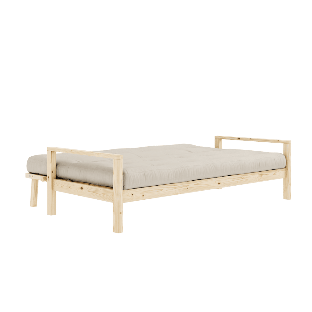 Karup Diseño PERILLA CLARO LACADO W. COLCHÓN MIXTO 5 CAPAS BEIGE