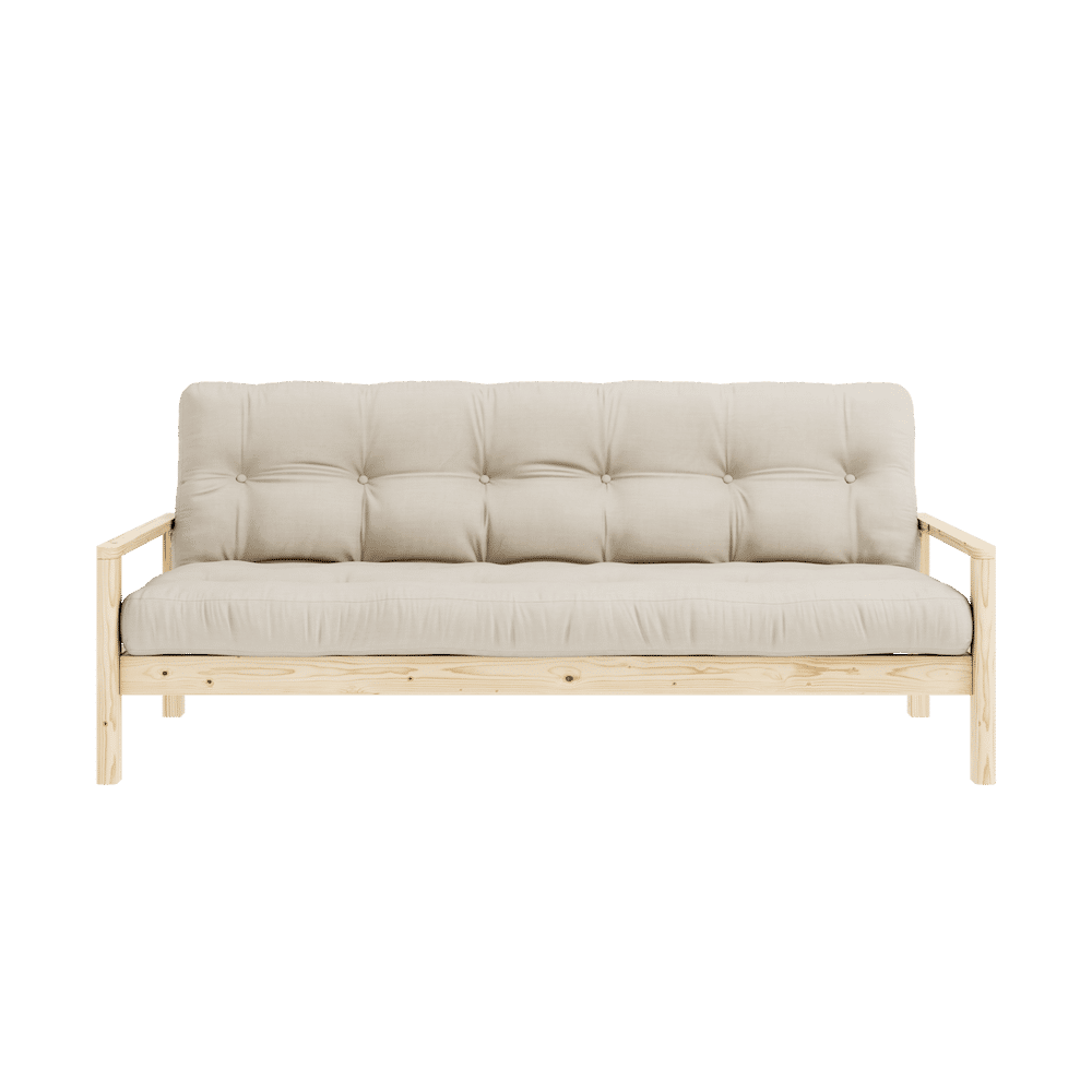 Karup Diseño PERILLA CLARO LACADO W. COLCHÓN MIXTO 5 CAPAS BEIGE