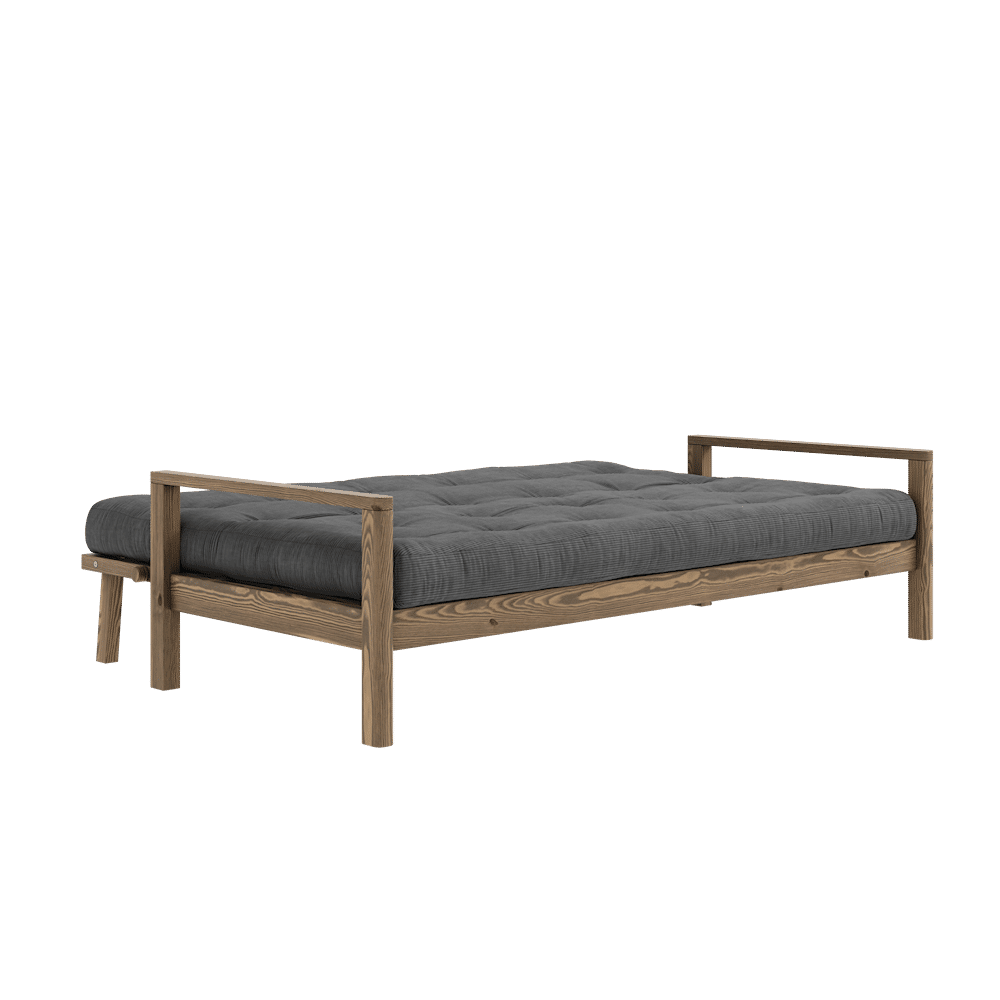 BOUTON CAROBE BRUN W. MATELAS MIXTE 5 COUCHES CHARBON