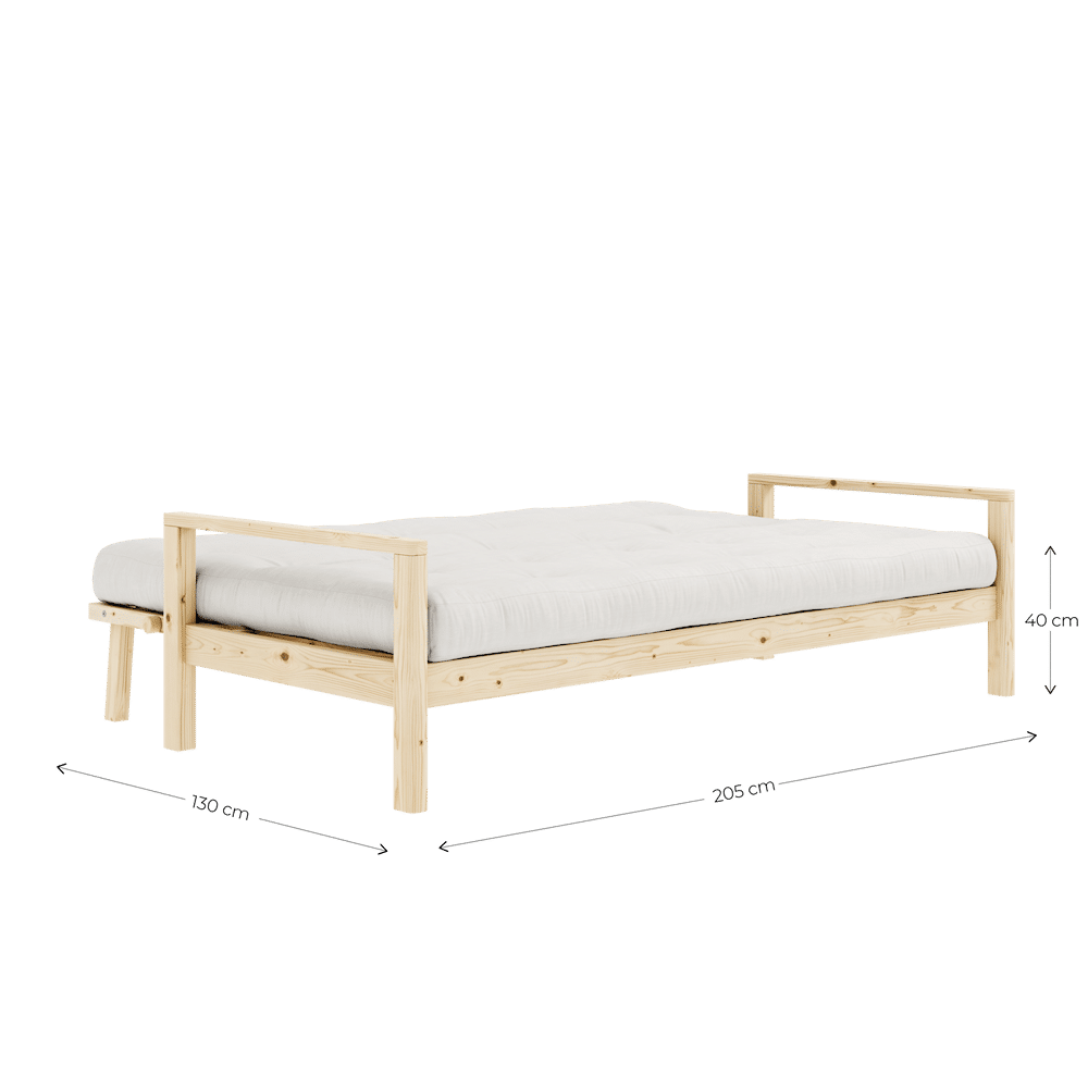 BOUTON CAROBE BRUN W. MATELAS MIXTE 5 COUCHES CHARBON