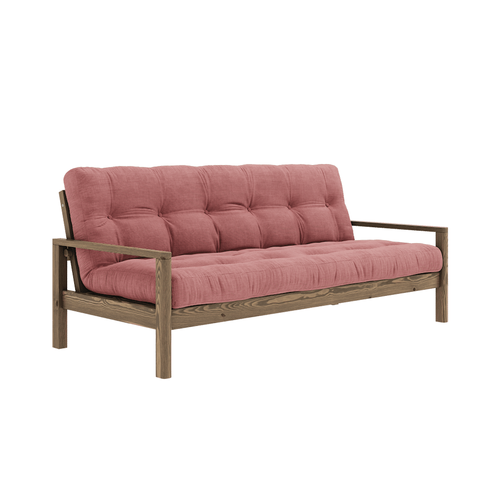 BOUTON CAROBE BRUN W. MATELAS MIXTE 5 COUCHES SORBET ROSE