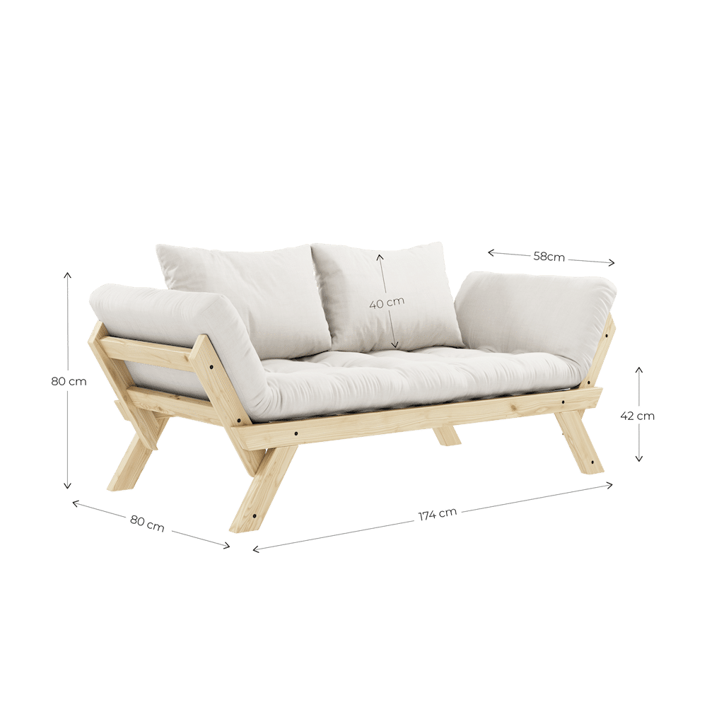 Karup Design BEBOP KLARE LACKIERT W. 4-SCHICHT GEMISCHTE MATRATZE BEIGE