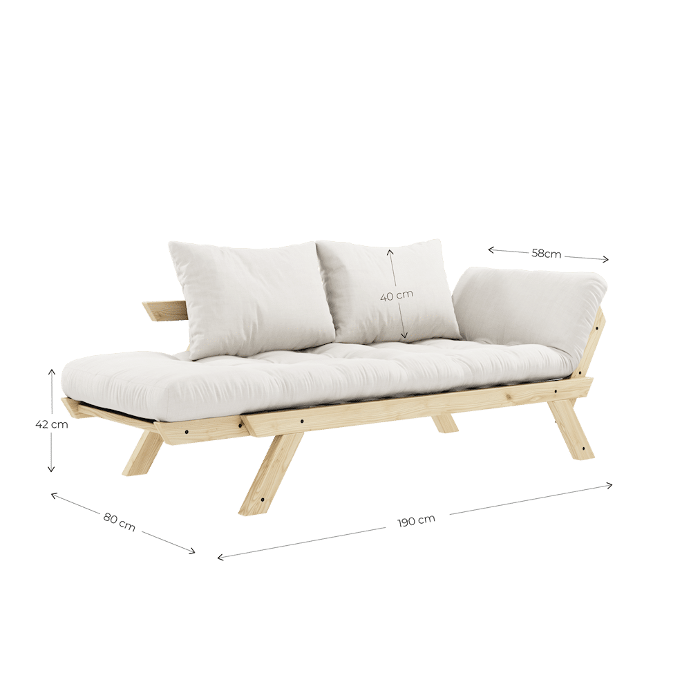 Karup Design BEBOP KLARE LACKIERT W. 4-SCHICHT GEMISCHTE MATRATZE BEIGE