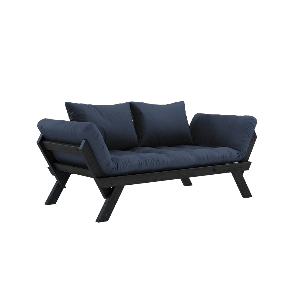 Designer BEBOP SCHWARZ LACKIERT W. 4-SCHICHT GEMISCHTE MATRATZE NAVY