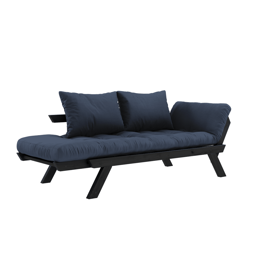 Designer BEBOP SCHWARZ LACKIERT W. 4-SCHICHT GEMISCHTE MATRATZE NAVY