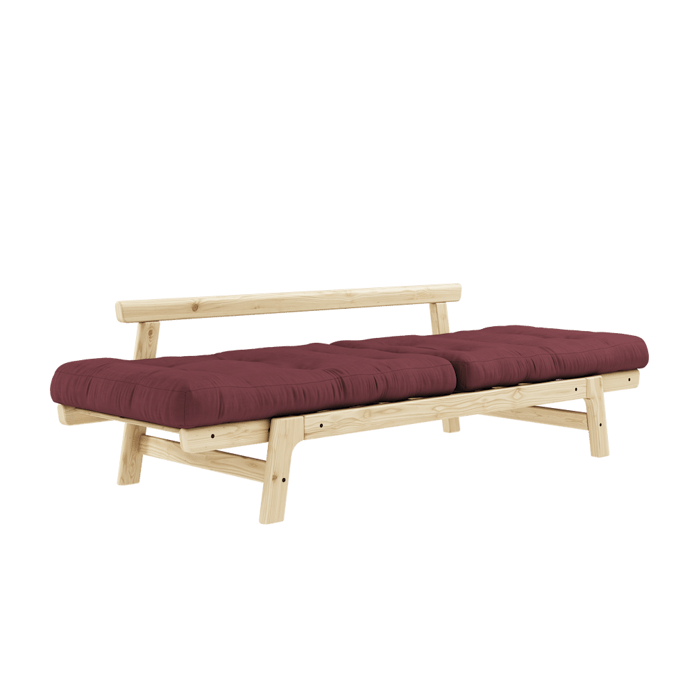 Karup Design STEP CLEAR LACQUERED W. STEP MATTRESSES BORDEAUX