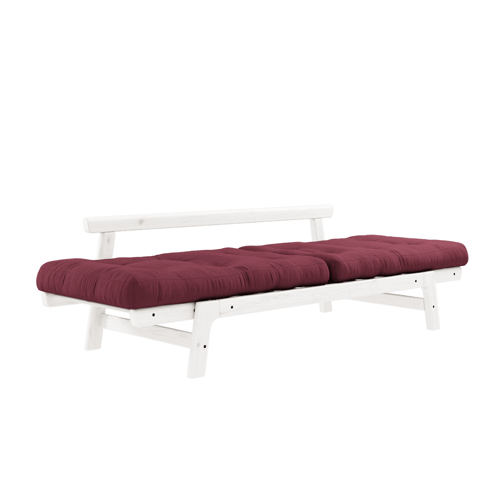 Karup Design STEP WHITE LACQUERED W. STEP MATTRESSES BORDEAUX