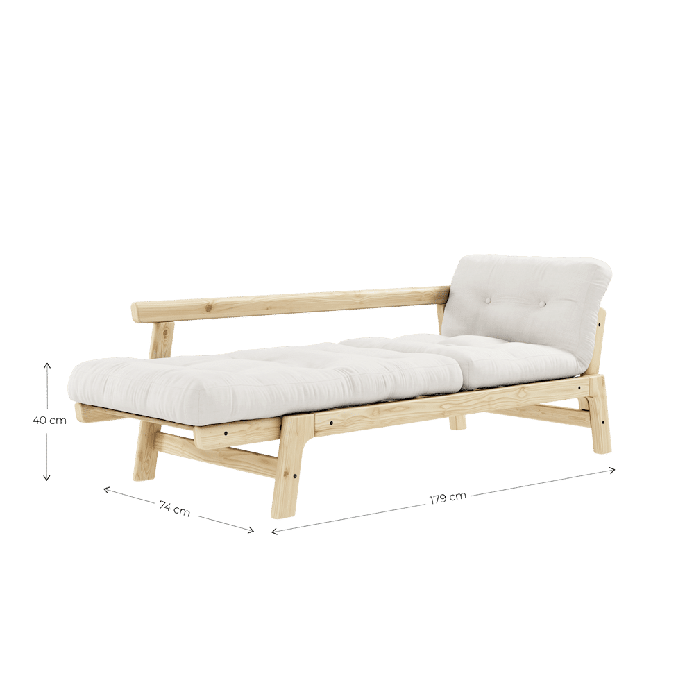 Karup Design STEP LAQUE BLANC W. MATELAS STEP BEIGE