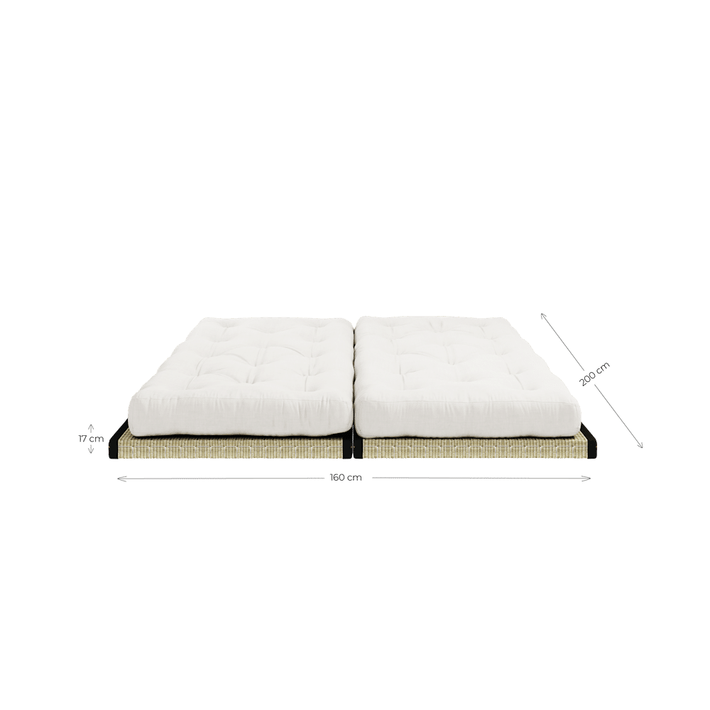 Karup Design CHICO NATURAL W. 2 TATAMI 80 X 200 W. 2 CHICO MATTRESS SET NATURAL