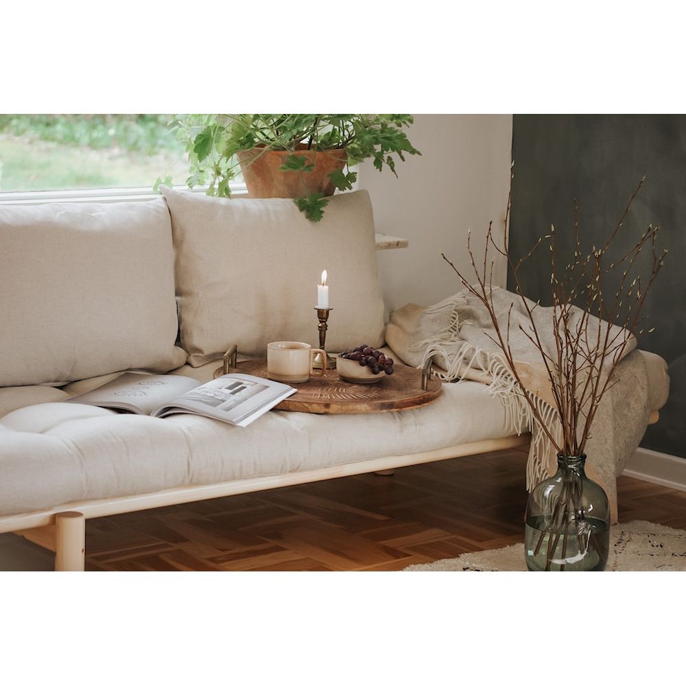 Karup Design PACE DAYBED CLAIR LAQUÉ W. MATELAS MIXTE 4 COUCHES NATUREL