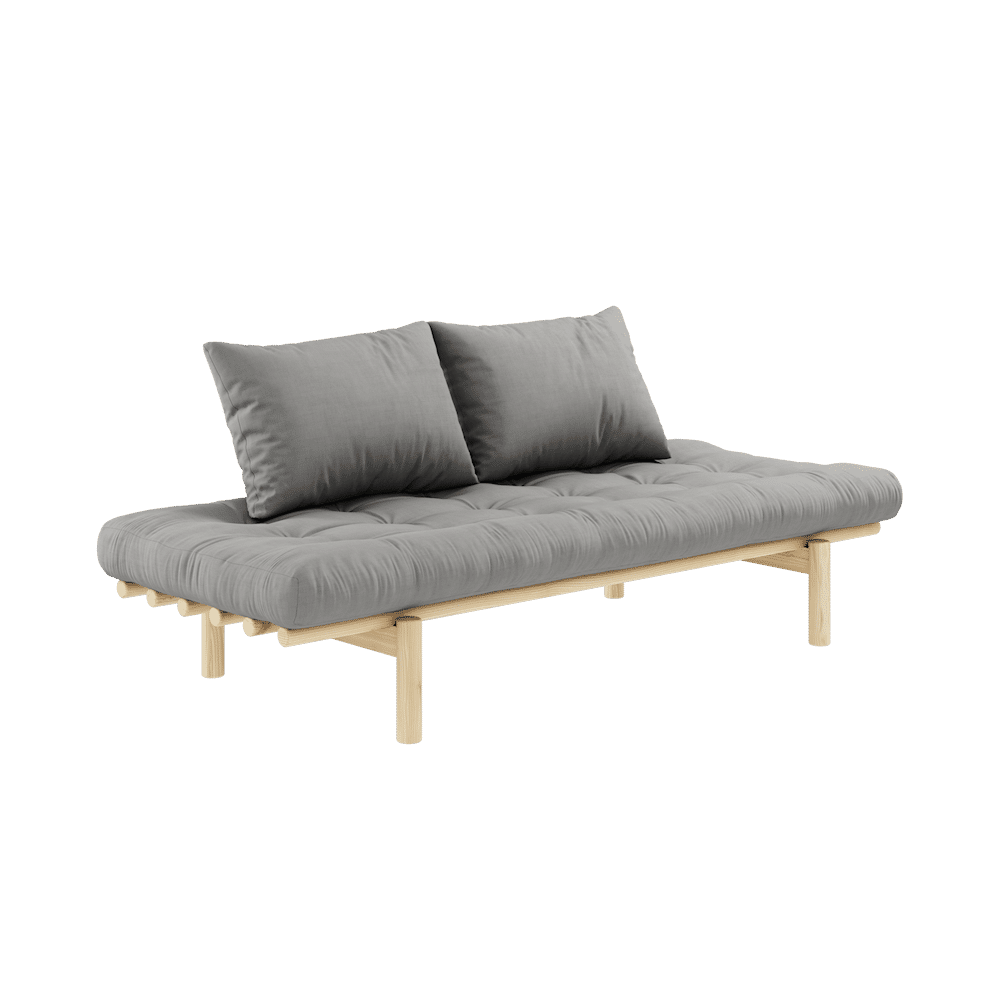 Karup Design PACE DAYBED CLAIR LAQUÉ W. MATELAS MIXTE 4 COUCHES GRIS