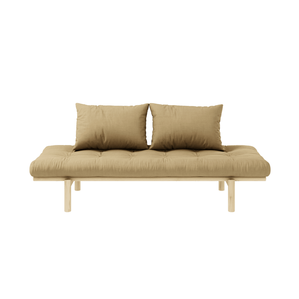 Karup Design PACE TAYBED KLARE LACKIERT W. 4-SCHICHT GEMISCHTE MATRATZE WEIZEN BEIGE