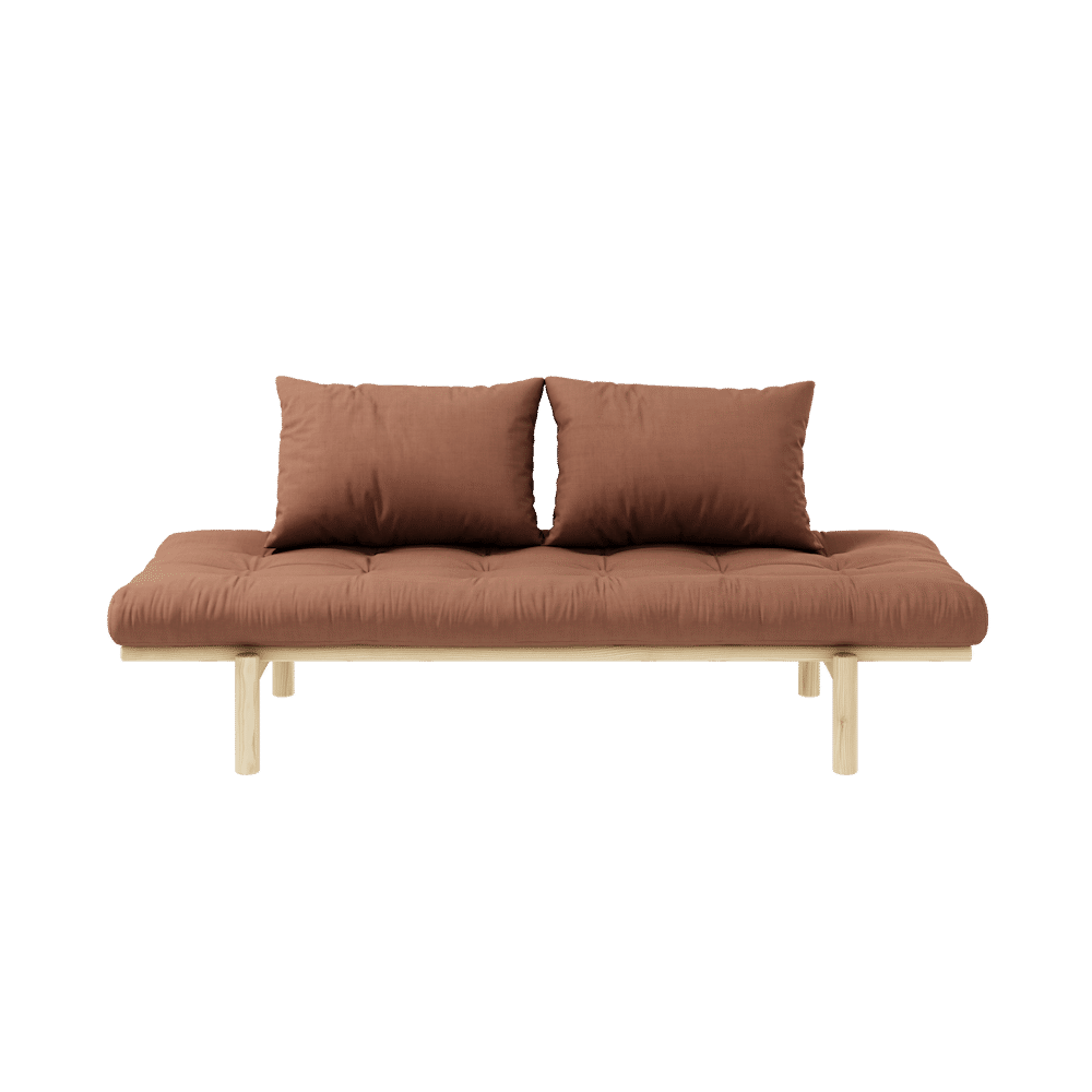 Karup Design PACE TAYBED KLARE LACKIERT W. 4-SCHICHT GEMISCHTE MATRATZE TON BROWN