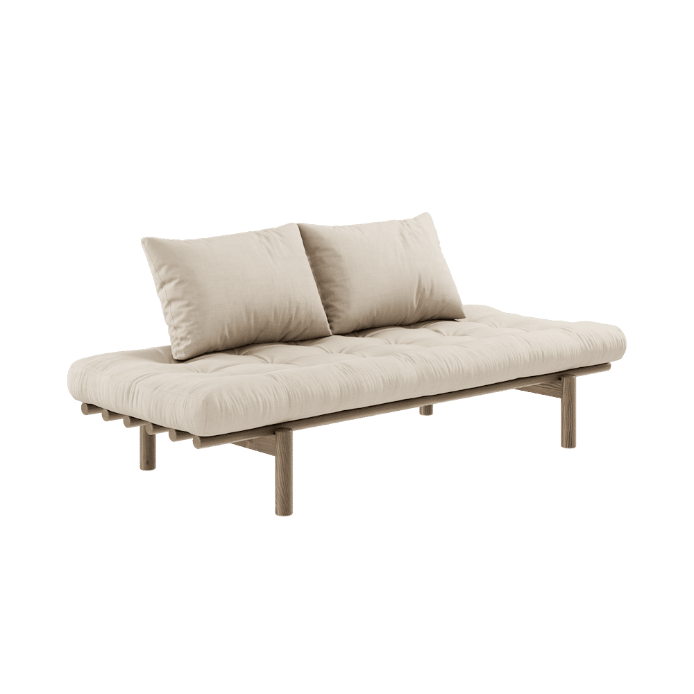 Karup Design PACE DAYBED JOHANNISBEERBRAUN LACKIERT MIT 4-SCHICHT-MISCHMATRATZE BEIGE