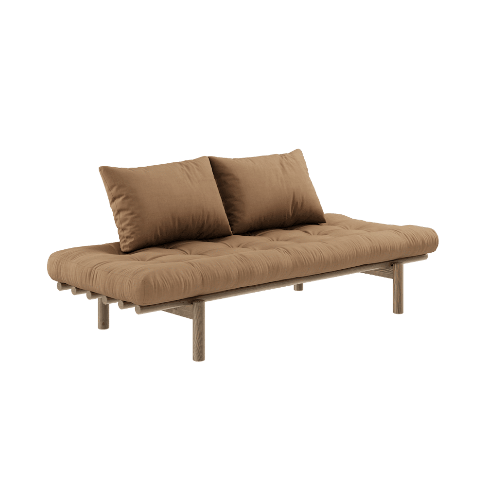 Karup Design PACE DAYBED JOHANNISBEERBRAUN LACKIERT MIT 4-SCHICHT-MISCHMATRATZE MOKKA