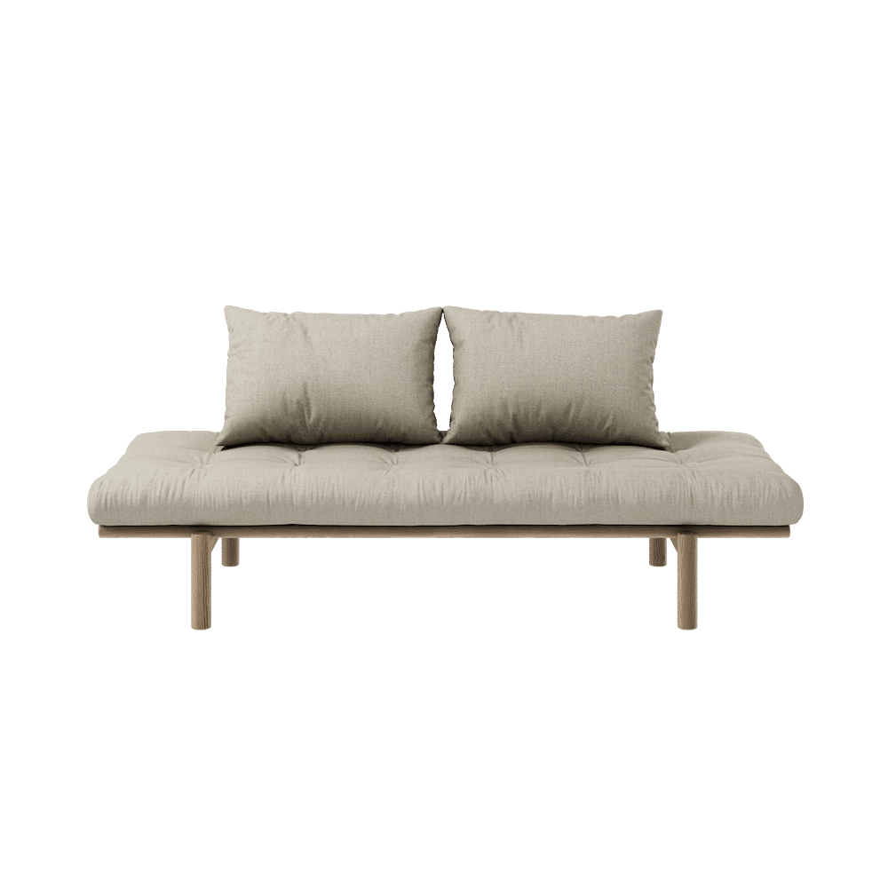 Karup Design PACE DAYBED JOHANNISBEERBRAUN LACKIERT MIT 4-LAGIGER MISCHMATRATZE LEINEN