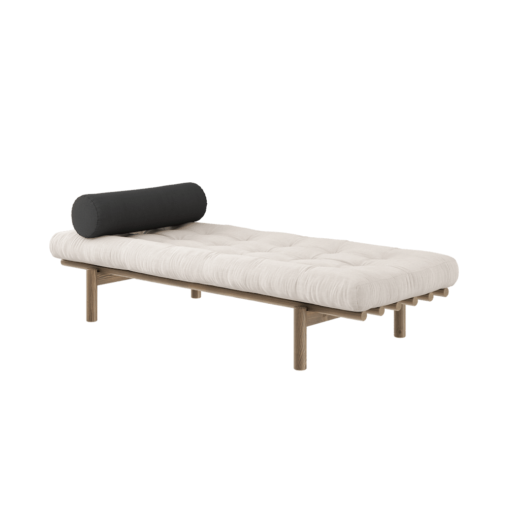 Karup Design NEXT DAYBED CAROB BROWN LACQUERED W. 4-LAYER MIXED MATTRESS IVORY