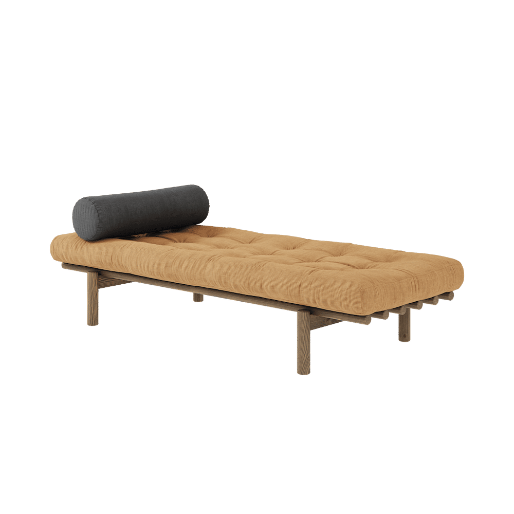 Karup Design NEXT DAYBED CAROB LACQUERED W. 4-LAYER MIXED MATTRESS FUDGE BROWN