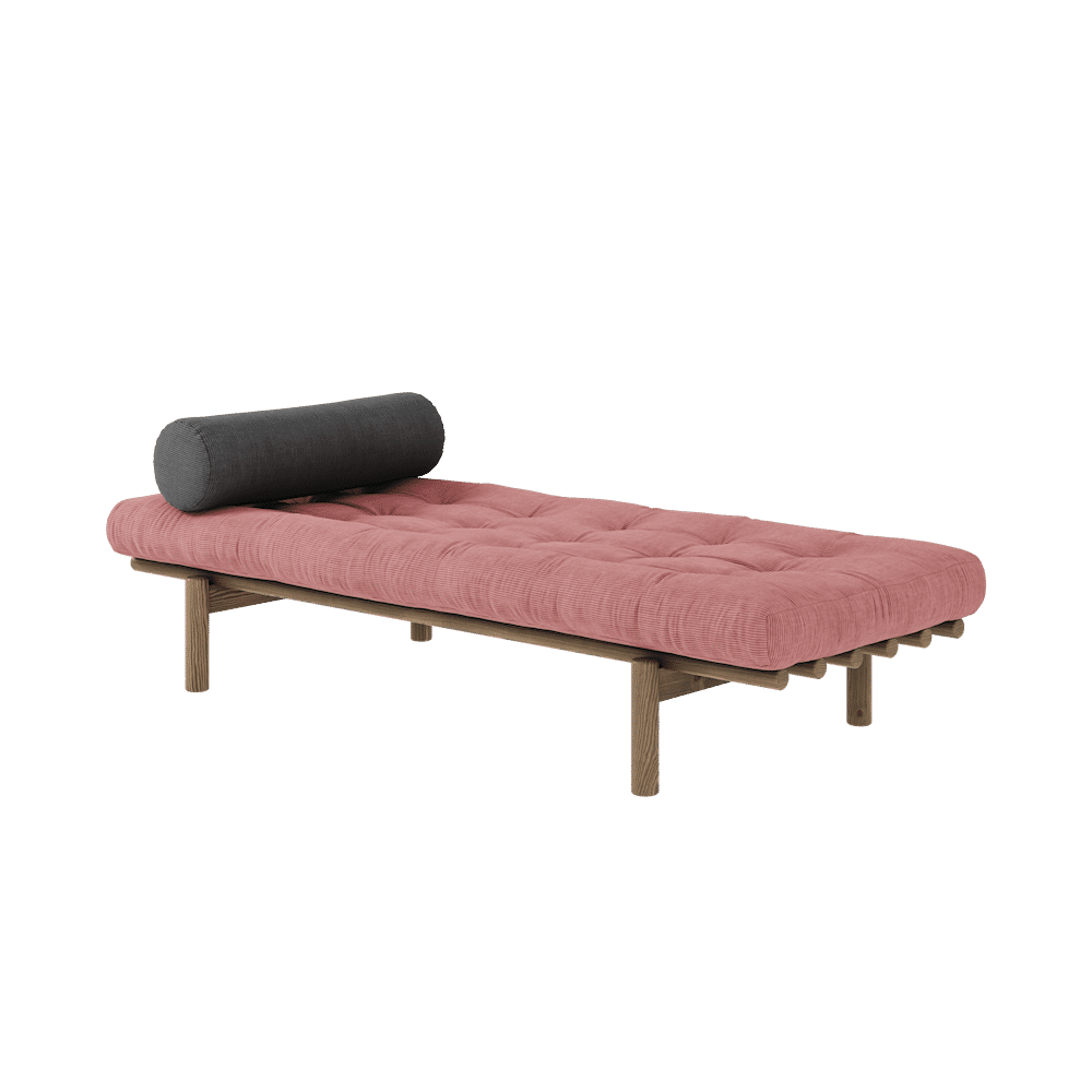 Karup Design SUIVANT DAYBED CAROBE LAQUÉ W. MATELAS MIXTE 4 COUCHES SORBET ROSE