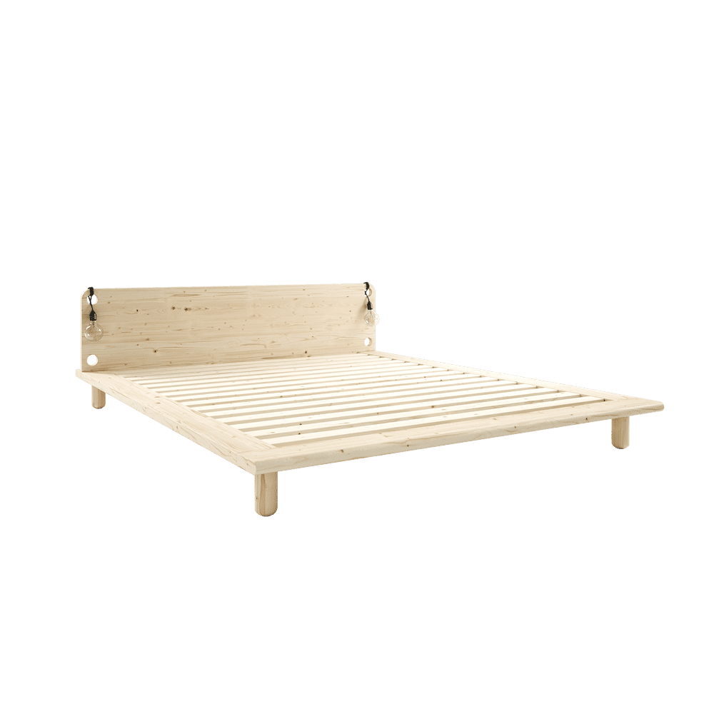 CAPÍTULO PEEK CAMA CLARO LACADO 140X200 W. 2 LÁMPARAS DE CAMA