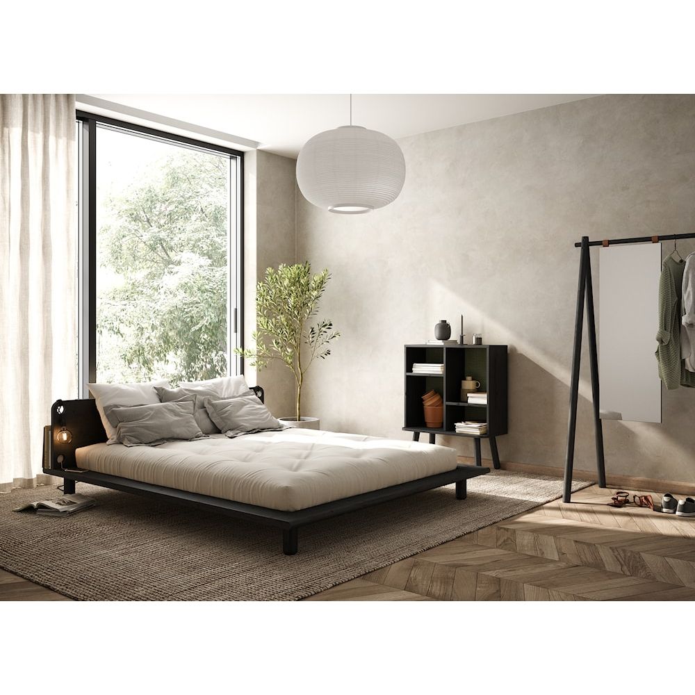 Karup Design PEEK BED BLACK LACQUERED 140 X 200 W. 2 BED LAMPS