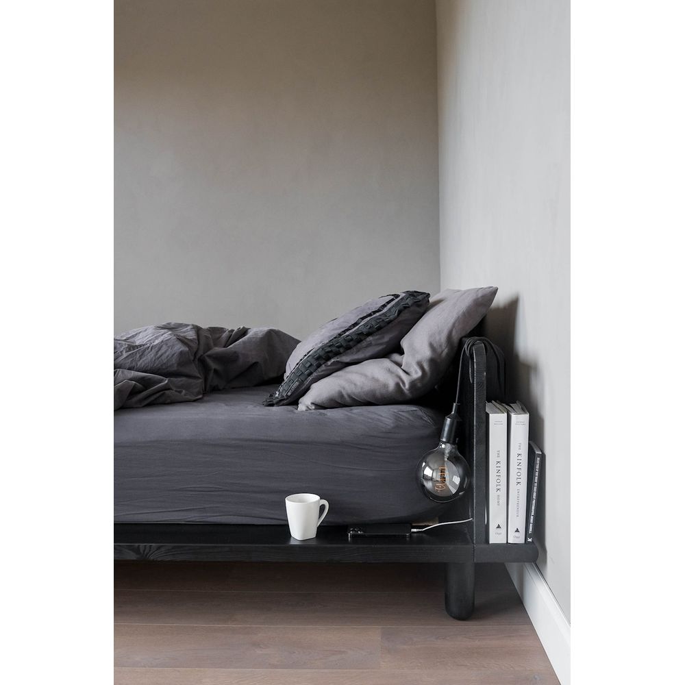 Karup Design PEEK BED BLACK LACQUERED 140 X 200 W. 2 BED LAMPS