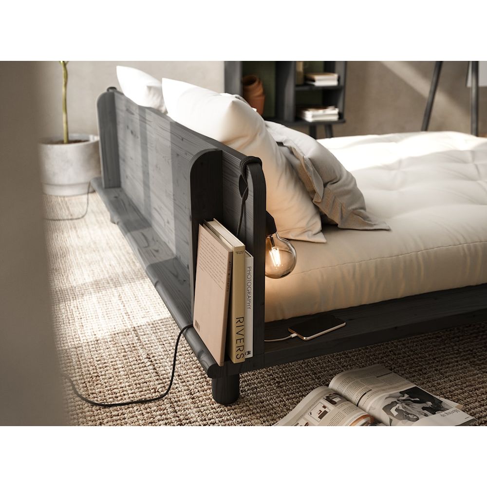 Karup Design PEEK BED BLACK LACQUERED 160 X 200 W. 2 BED LAMPS